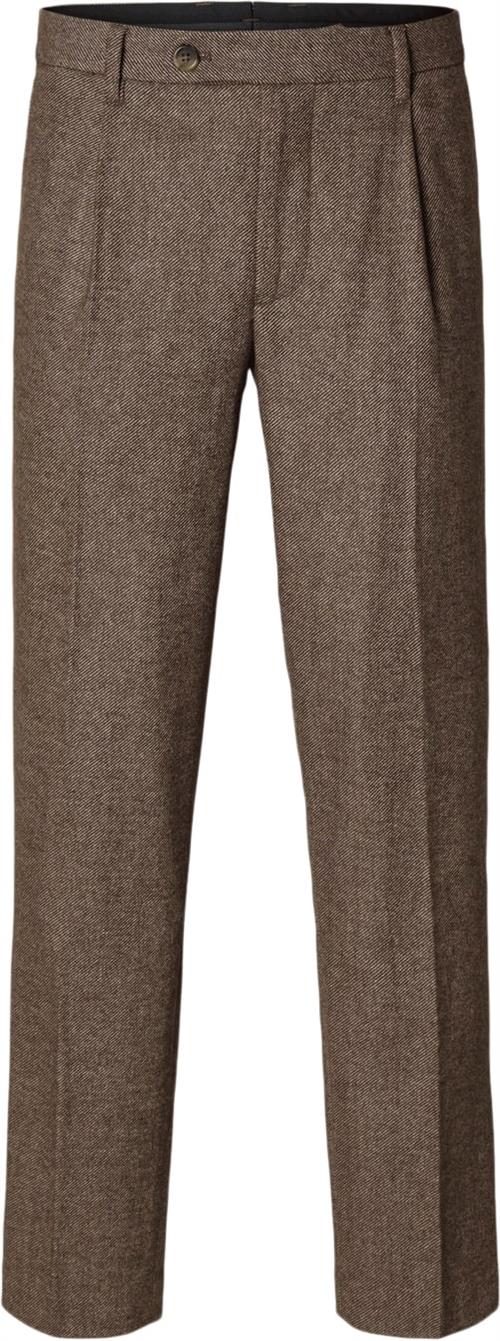 Se Selected Homme Slh196straight Alberto Wool Pant Mand Demitasse/w. Twill Habitbukser Regular Fit Str "33/""32" - hos Magasin ved Magasin