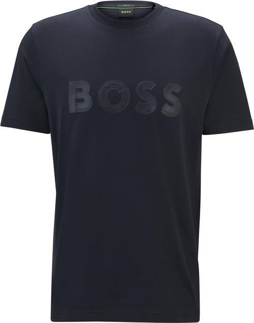 Se BOSS Tee Jagged 1 Mand Navy Kortærmede T-shirts Str XXXL - hos Magasin ved Magasin