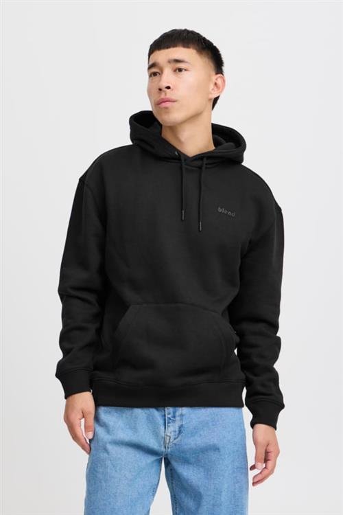 Se Blend Bhdownton Hood Sweatshirt Regular f Mand Black Hoodies Regular Fit Str L - hos Magasin ved Magasin