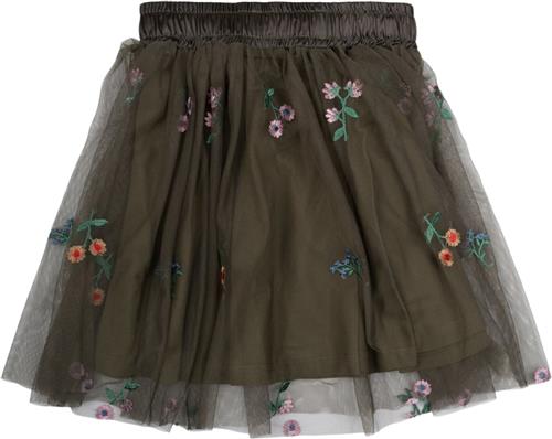 The New Tnli Johanna Skirt Str 122-128 cm/7-8 år - Ivy Green Flower Nederdele Bomuld hos Magasin