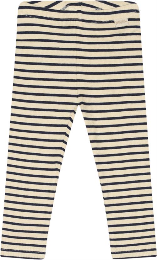 Se PETIT PIAO Legging Modal Striped Str 92 cm - Indigo Plum/dark Leggings Bomuld hos Magasin ved Magasin