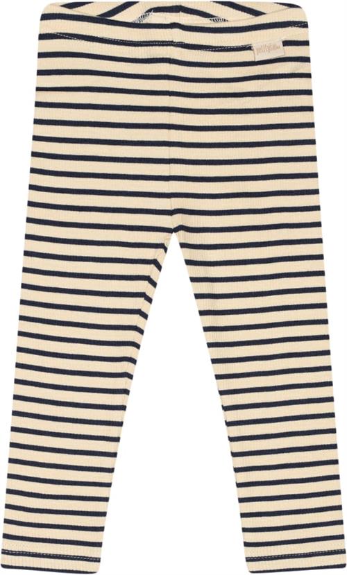 PETIT PIAO Legging Modal Striped Str 74 cm - Indigo Plum/dark Leggings Bomuld hos Magasin