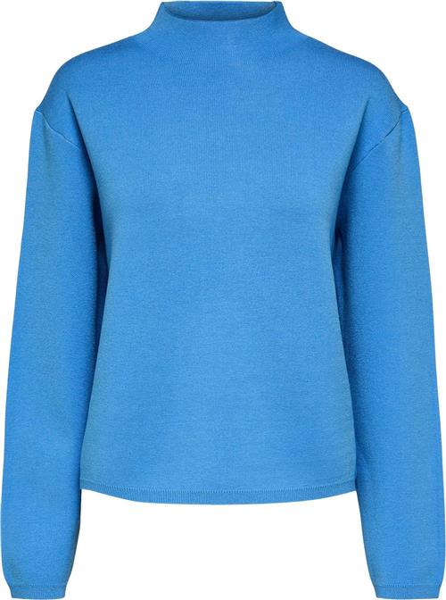 Selected Femme Slfmerle Cali LS Knit Highneck Noos Kvinde Ultramarine Rullekraver Str S - hos Magasin