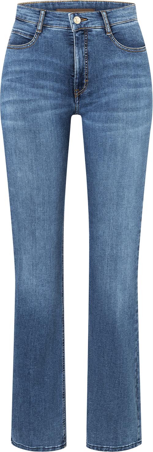 Se MAC Jeans Boot Kvinde Medium Blue Authentic Use Skinny Jeans Str W44 / L32 - hos Magasin ved Magasin