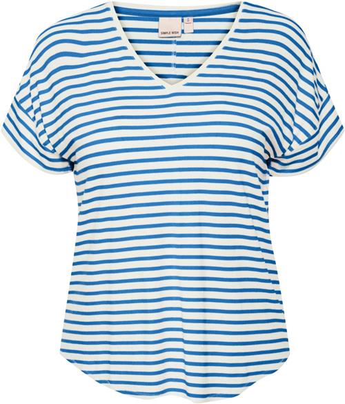 Se Simple Wish Swfeporsi TEE 1 Kvinde Beaucoup Blue Mix Kortærmede T-shirts Str 42/44 - hos Magasin ved Magasin