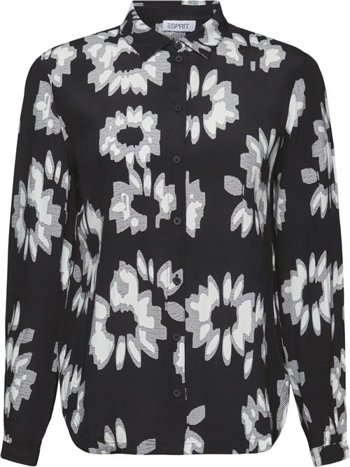 Se Esprit SUS*Visc Blouse Kvinde Black Langærmede Bluser Str L - hos Magasin ved Magasin