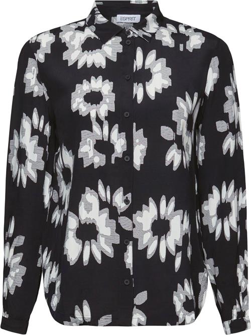 Se Esprit SUS*Visc Blouse Kvinde Black Langærmede Bluser Str XL - hos Magasin ved Magasin