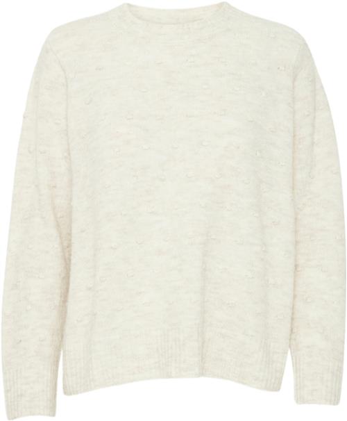 Fransa Frelise PU 2 Kvinde Limestone Melange Sweaters Regular Fit Str XXL - hos Magasin