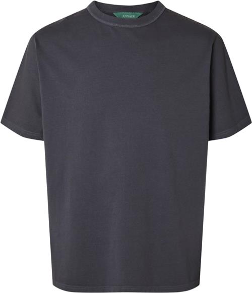 Annarr Anrro Garment DYE SS Oneck TEE Mand Pewter Kortærmede T-shirts Str L - hos Magasin