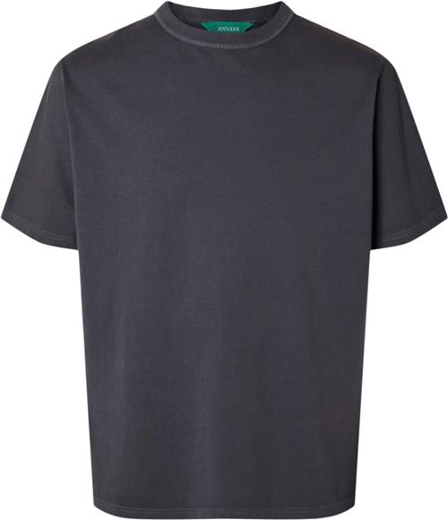 Annarr Anrro Garment DYE SS Oneck TEE Mand Pewter Kortærmede T-shirts Str M - hos Magasin