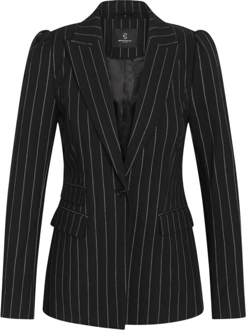 Bruuns Bazaar Decumariabbnora Blazer Kvinde Black With Lurex Blazere Str 40 - Polyester hos Magasin