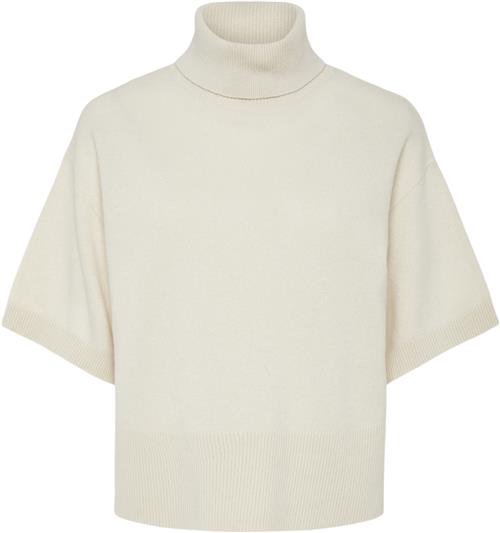 Se YAS Yasemila 2/4 Roll Neck Knit Pullove Kvinde Sandshell Sweaters Str XS - hos Magasin ved Magasin