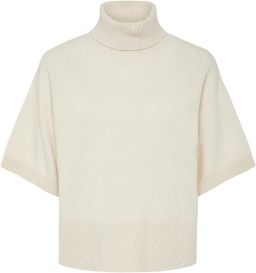 Se YAS Yasemila 2/4 Roll Neck Knit Pullove Kvinde Sandshell Sweaters Str XL - hos Magasin ved Magasin