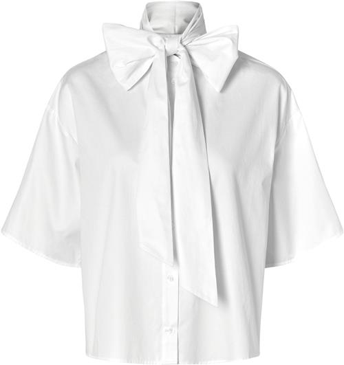 Selected Femme Slfjuno 3/4 BOW Shirt B Kvinde Hvid Langærmede Skjorter Str 38 - hos Magasin