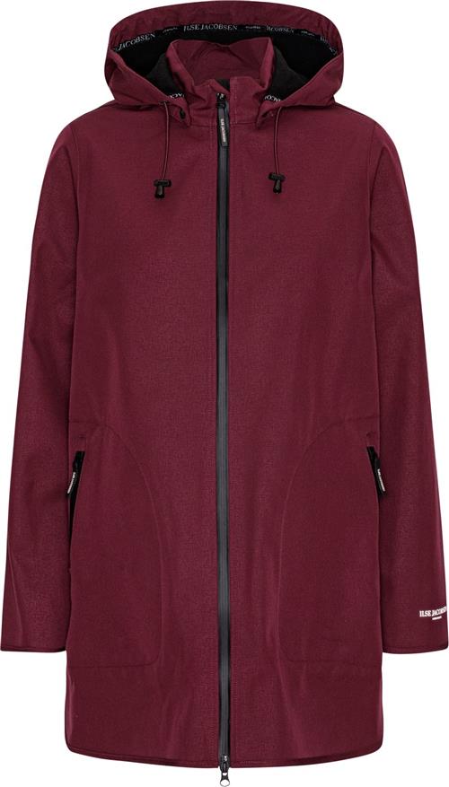 ILSE JACOBSEN Rain135 Kvinde Maroon Banner Regnjakker Str 44 - Polyester hos Magasin