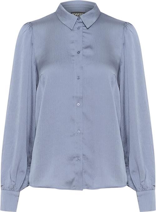 Soaked in Luxury Slparis Shirt LS Kvinde Flint Stone Langærmede Skjorter Classic Fit Str L - hos Magasin