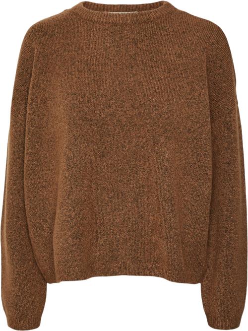 Se Vero Moda Vmgemma LS Oneck Knit VMA Noos Kvinde Bison Sweaters Str M - hos Magasin ved Magasin