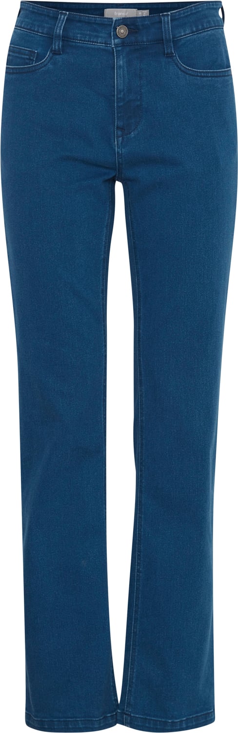 Fransa Frluxe Elli JE 1 Kvinde Mid Blue Denim Straight Jeans Str 38/30 - Denim hos Magasin