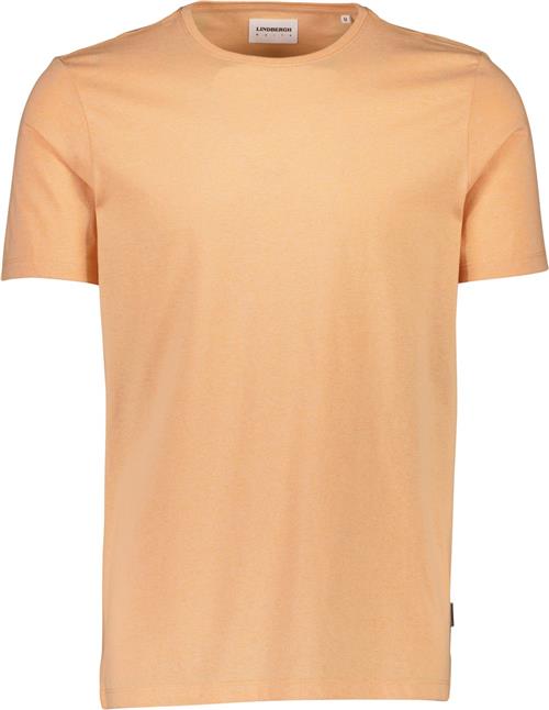 Lindbergh Mouliné Oneck tee S/S Mand Faded Mango Mix Kortærmede T-shirts Relaxed Fit Str XL - hos Magasin