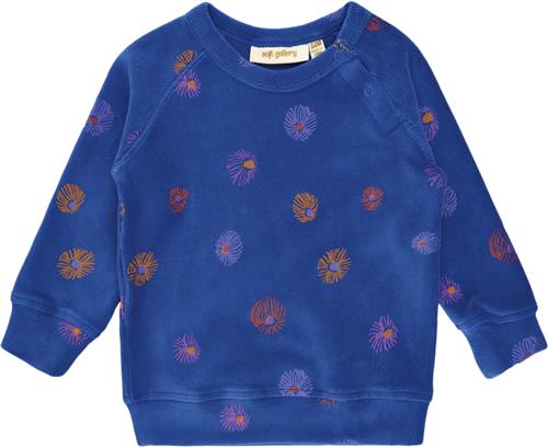 Soft Gallery Sgbalexi Velvet Flower Sweat Str 12m Piger - True Blue Sweatshirts Bomuld hos Magasin