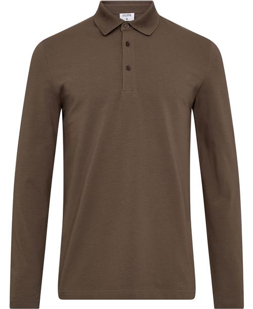 Filippa K Luke Stretch Polo Shirt Mand Dark Sage Langærmede Poloer Str XL - hos Magasin