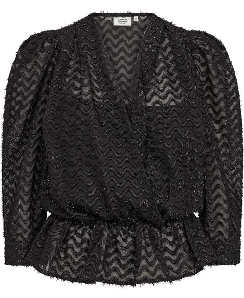 Magasin du Nord Collection Magasin Cay 5 GRS Kvinde Black Kortærmede Bluser Str XL