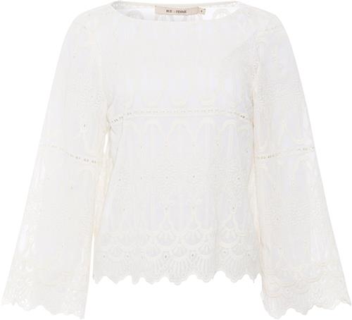 Se Rue de Femme ¤ Colette Blouse RdF ¤ Kvinde Offwhite Langærmede Bluser Str L - hos Magasin ved Magasin