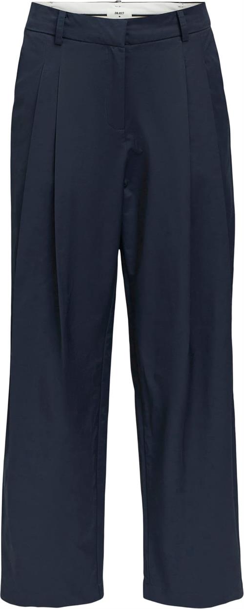 Object Objdina HW Wide Carrot Pants 134 Kvinde Sky Captain Bukser Med Lige Ben Str 36 - hos Magasin