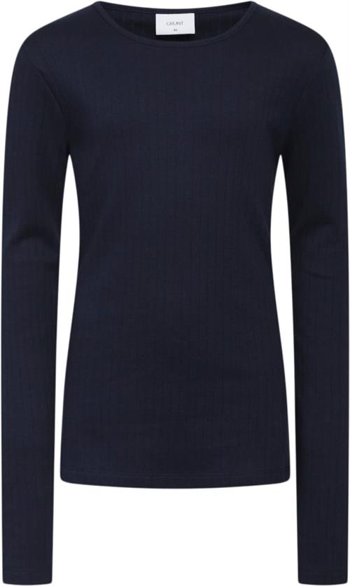 Se Grunt Dopim Top LS Str L/14Y - Navy Langærmede T-shirts hos Magasin ved Magasin