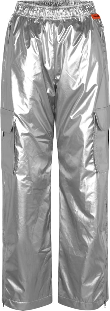 Stine Goya Fenix, 1856 Metallic Padded Kvinde Silver Cargo Bukser Str XXS - Polyester hos Magasin