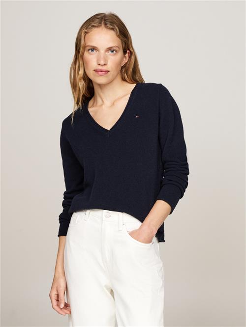 Tommy Hilfiger Soft Wool VNK LS Sweater Kvinde Desert Sky Langærmede Bluser Str S - hos Magasin