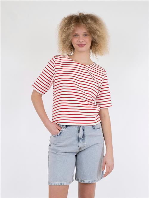 Neo Noir Soanie Stripe Tee Kvinde Red Kortærmede T-shirts Str 38 - hos Magasin