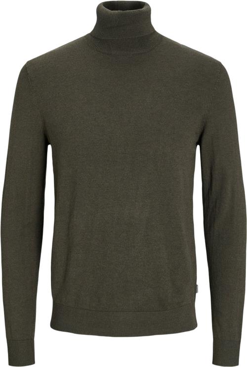 Jack & Jones Jjeemil Knit Roll Neck Noos Mand Olive Night/melange Turtlenecks Str S - hos Magasin