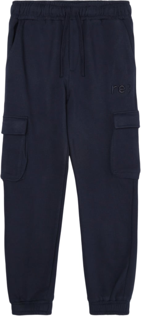 The New Tnre:Charge Cargo Sweatpants Str 134-140 cm/9-10 år - Navy Blazer Bukser Bomuld hos Magasin