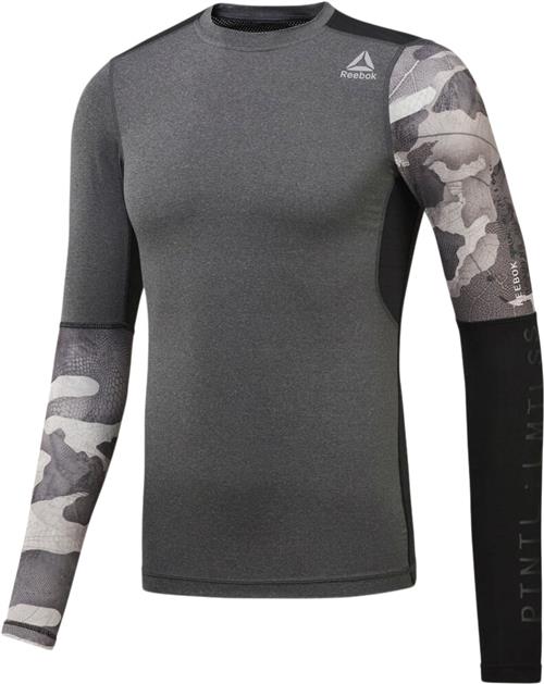 Reebok Activchill Graphic Long Sleeve Compression Tshirt M - Trænings T-shirts Polyester hos Magasin