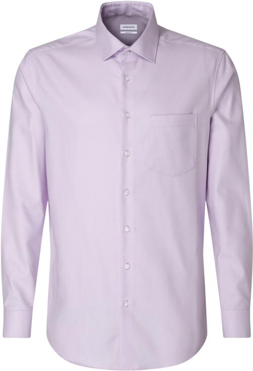 Seidensticker Business Shirt Regular Long Sleeve Kentcollar Uni Mand Purple Langærmede Skjorter Str 40 - hos Magasin