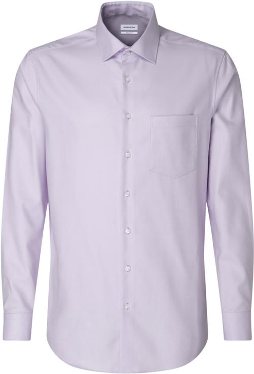 Seidensticker Business Shirt Regular Long Sleeve Kentcollar Uni Mand Purple Langærmede Skjorter Str 42 - hos Magasin