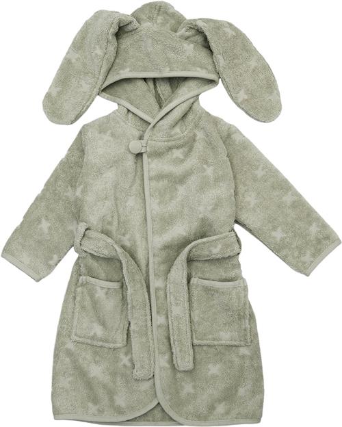 Müsli by Green Cotton Bathrobe Bunny Str 92/98 - Desert Green Morgenkåber Bomuld hos Magasin