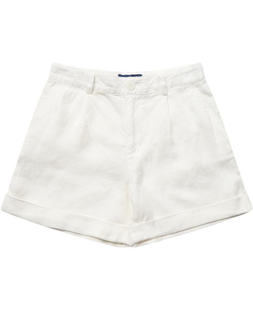 Se Polo Ralph Lauren Pleated Linen Short Str 10 / 10 år - Hvid Shorts & Bloomers hos Magasin ved Magasin