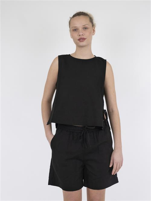 Neo Noir Svetlana Linen Top Kvinde Black Toppe Str 42 - hos Magasin