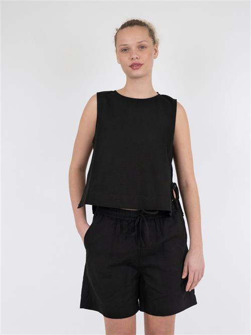 Neo Noir Svetlana Linen Top Kvinde Black Toppe Str 36 - hos Magasin