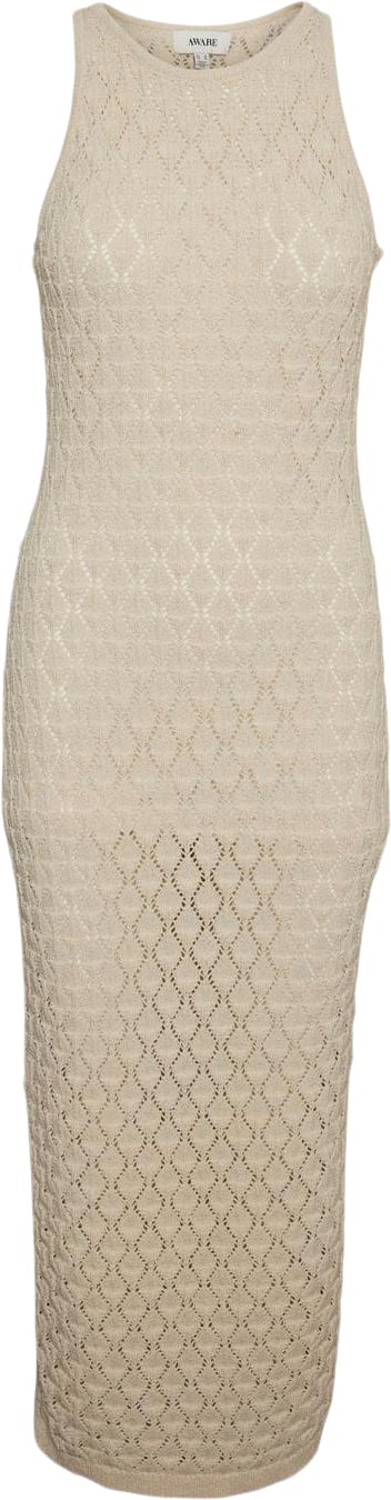 Vero Moda Vmevelyn SL Crochet 7/8 Dress VMA N Kvinde Birch Maxi Kjoler Regular Fit Str XL - hos Magasin