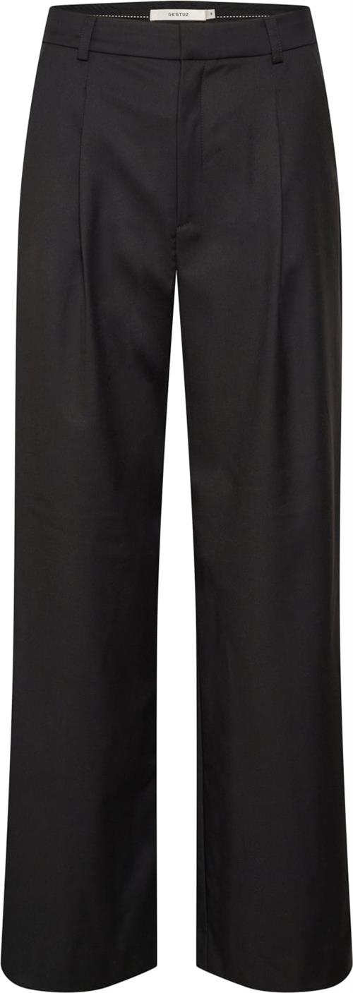 Gestuz Paulagz MW Wide Pants Kvinde Black Bukser Med Lige Ben Str 42 - hos Magasin