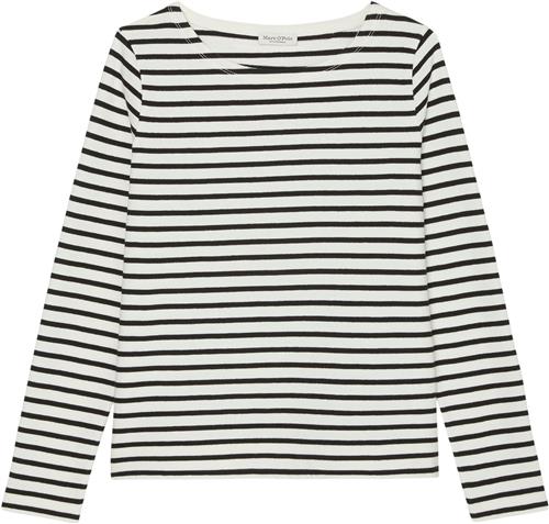 Marc O’Polo Tshirt, Long Sleeve, Boat Neck, st Kvinde Multi Langærmede T-shirts Str XL - hos Magasin