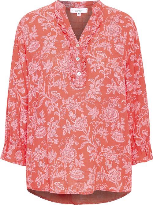 Sorbet Sbalexa F 3/4 Blouse Kvinde Porcelain Rose Langærmede Bluser Str L - hos Magasin