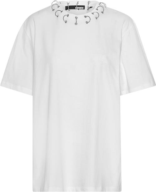 ROTATE Birger Christensen Oversized Ring Tshirt Kvinde Bright White Kortærmede T-shirts Str 36 - hos Magasin