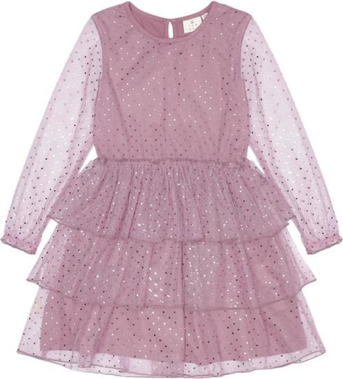 The New Tnliona L_S Dress Str 98-104 cm/3-4 år - Orchid Haze Kjoler Polyester hos Magasin