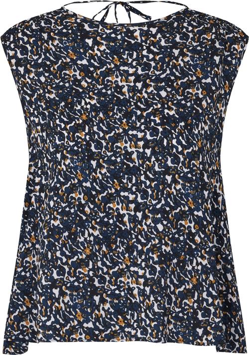 Rosemunde Viscose top Kvinde Navy Camo Print Toppe Str 40 - hos Magasin