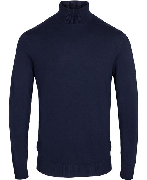 Jack & Jones Jjeemil Knit Roll Neck Noos Mand Blå Turtlenecks Str S - hos Magasin