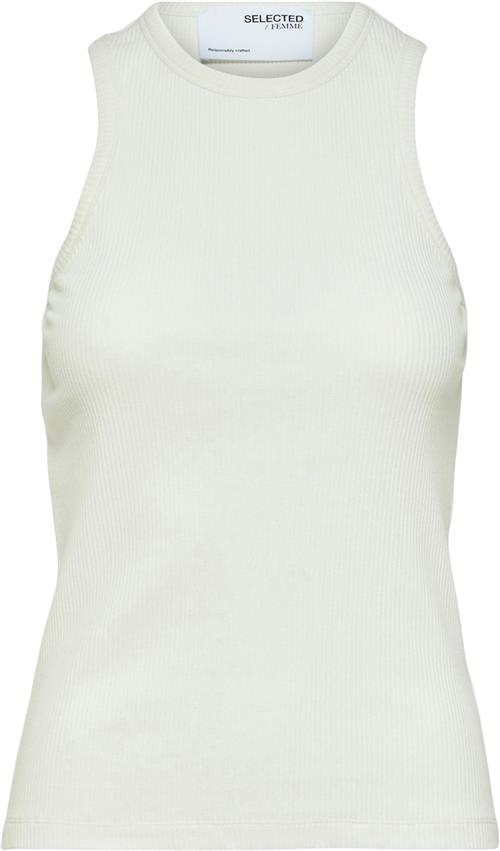 Se Selected Femme Slfanna Oneck Tank TOP Noos Kvinde Hvid Tanktoppe Str XS - hos Magasin ved Magasin